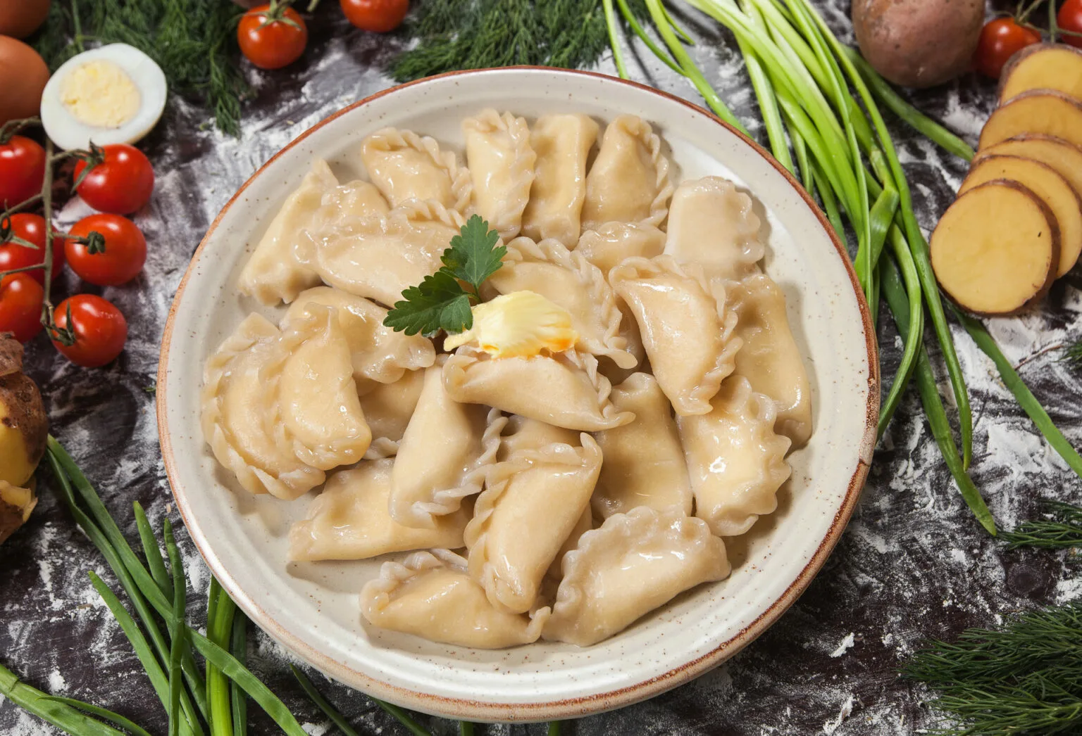 Вареники картофель+квашенная капуста